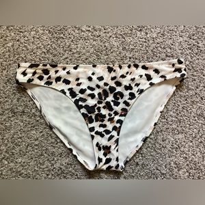 Aerie Leopard Print Swim Bottoms - Black and White